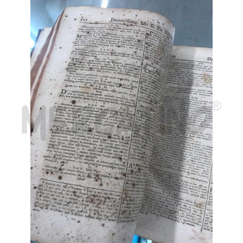 LIBRI CORPUS IURIS CANONICI 1766 2 VOL | Mercatino dell'Usato Roma somalia 5