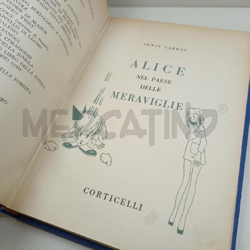 LIBRO ALICE NEL PAESE DELLE MERAVIGLIE ED CORTICELLI 1950 | Mercatino dell'Usato Roma somalia 3