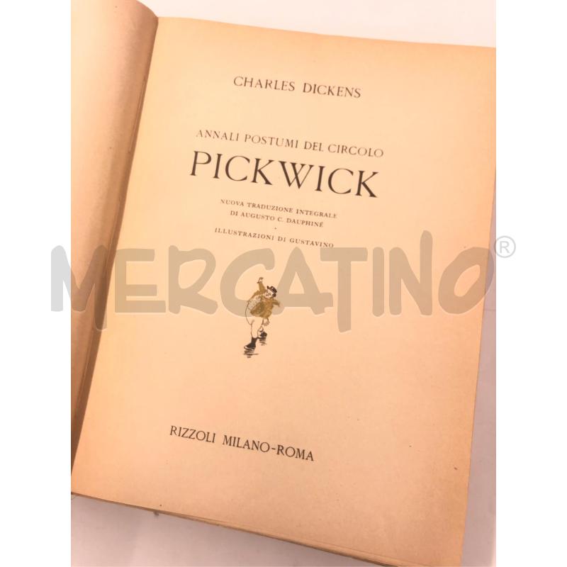 LIBRO ANNALI CIRCOLO PICKWICK  CHARLES DICKENS  | Mercatino dell'Usato Roma somalia 2