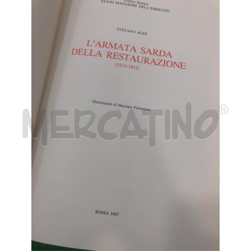 LIBRO ARMATA SARDA 1814 1831 STEFANO ALES | Mercatino dell'Usato Roma somalia 2