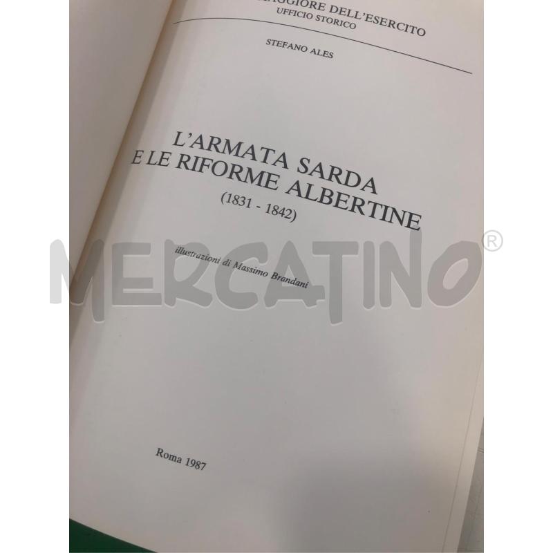 LIBRO ARMATA SARDA E LE RIFORME ALBERTINE | Mercatino dell'Usato Roma somalia 2