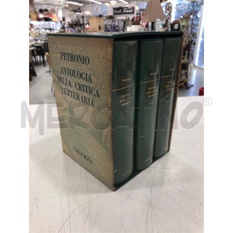 LIBRO BOX ANTOLOGIA CRITICA LETTERARI PETRONIO LATERZA | Mercatino dell'Usato Roma somalia 1