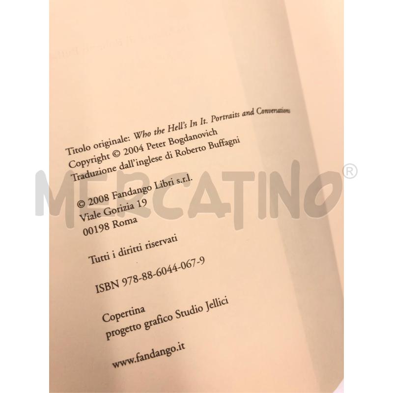 LIBRO CINEMA BOGDANOVICH CHI C'E' IN QUEL FILM | Mercatino dell'Usato Roma somalia 3