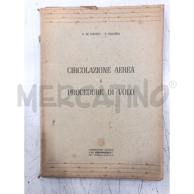 LIBRO CIRCOLAZIONE AREA E PROCEDURE DI VOLO 1952 | Mercatino dell'Usato Roma somalia 1