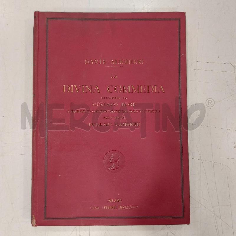 LIBRO DIVINA COMMEDIA SONZOGNO EUGENIO CAMERINI  | Mercatino dell'Usato Roma somalia 1