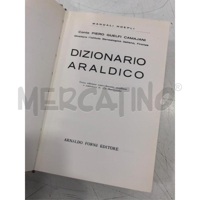 LIBRO DIZIONARIO ARALDICO FORNI EDITORE 1978 | Mercatino dell'Usato Roma somalia 2