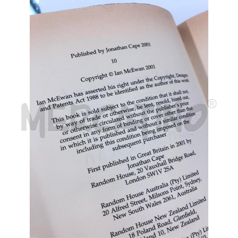 LIBRO IAN MCEWAN ATONEMENT INGLESE ESPIAZIONE I ED 2001 | Mercatino dell'Usato Roma somalia 4