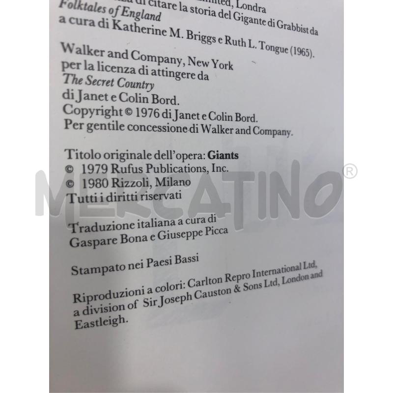 LIBRO ILLUSTRATO GIGANTI RIZZOLI 1980 | Mercatino dell'Usato Roma somalia 2