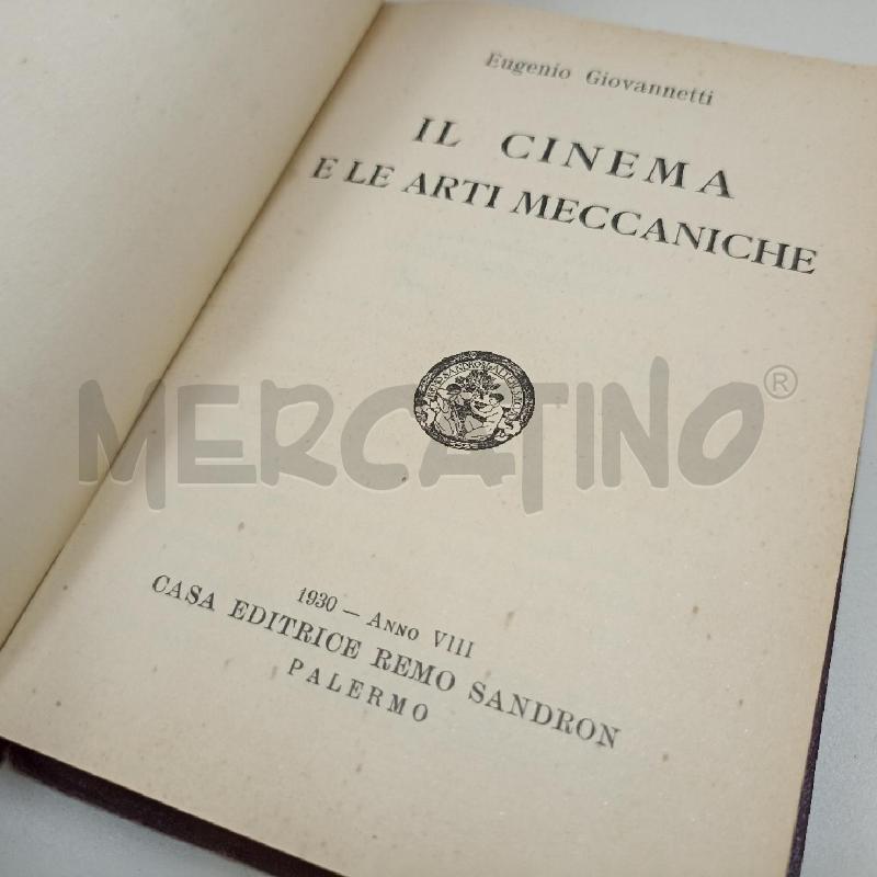 LIBRO IL CINEMA E LE ARTI MECCANICHE 1930 | Mercatino dell'Usato Roma somalia 2