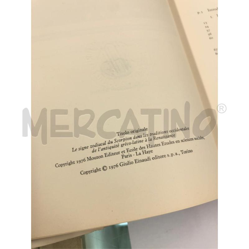 LIBRO IL SEGNO ZODIACALE DELLO SCORPIONE EINAUDI | Mercatino dell'Usato Roma somalia 3