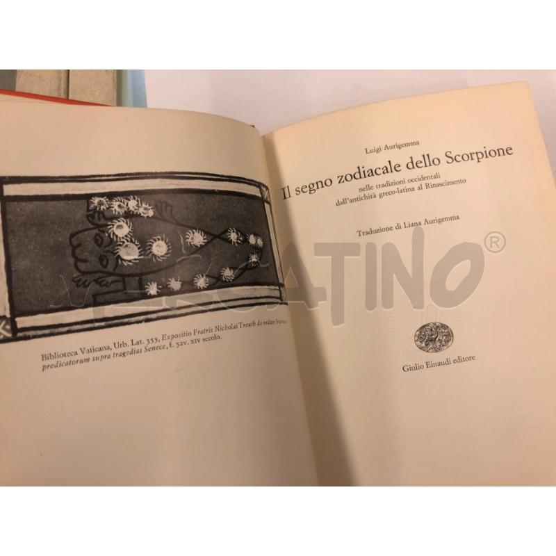 LIBRO IL SEGNO ZODIACALE DELLO SCORPIONE EINAUDI | Mercatino dell'Usato Roma somalia 4