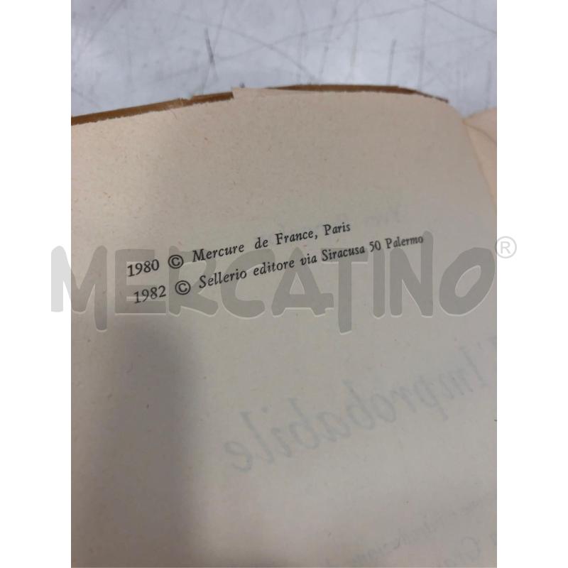 LIBRO IMPROBABILE SELLERIO YVES BONNEFOY 1982 | Mercatino dell'Usato Roma somalia 4