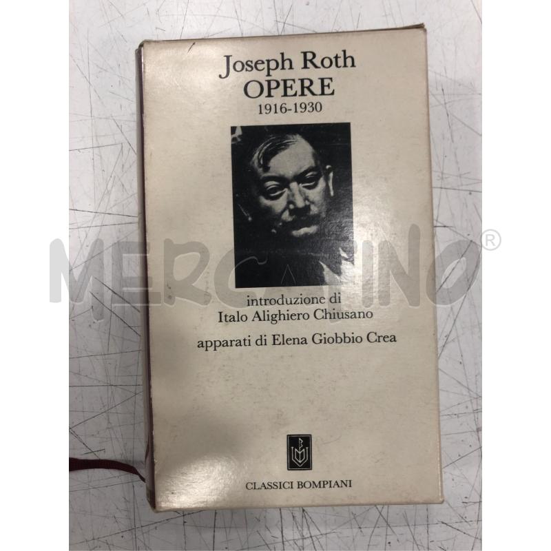 LIBRO JOSPEH ROTH OPERE CLASSICI BOMPIANI  | Mercatino dell'Usato Roma somalia 1