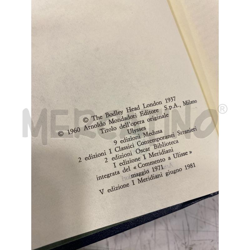 LIBRO JOYCE ULISSE I MERIDIANI 1981 | Mercatino dell'Usato Roma somalia 3