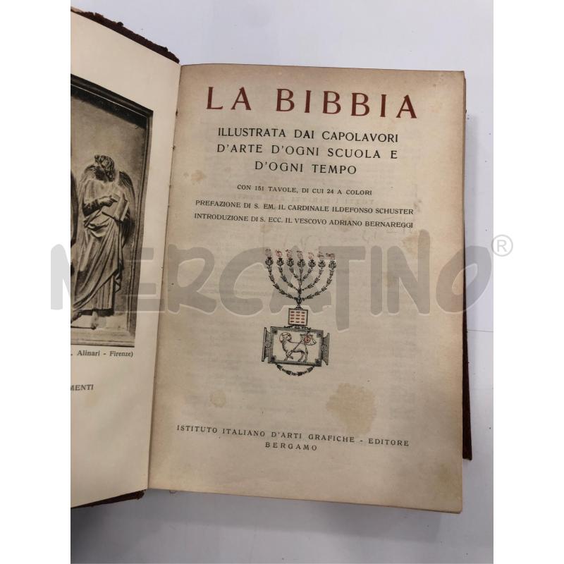 LIBRO LA BIBBIA ILLUSTRATA ISTITUO ARTE GRAFICHE 1936 | Mercatino dell'Usato Roma somalia 2