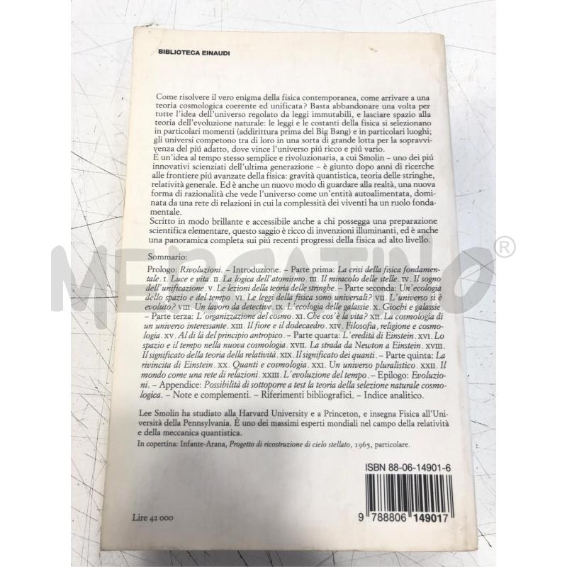LIBRO LEE SMOLIN LA VITA DEL COSMO EINAUDI 1998 | Mercatino dell'Usato Roma somalia 2