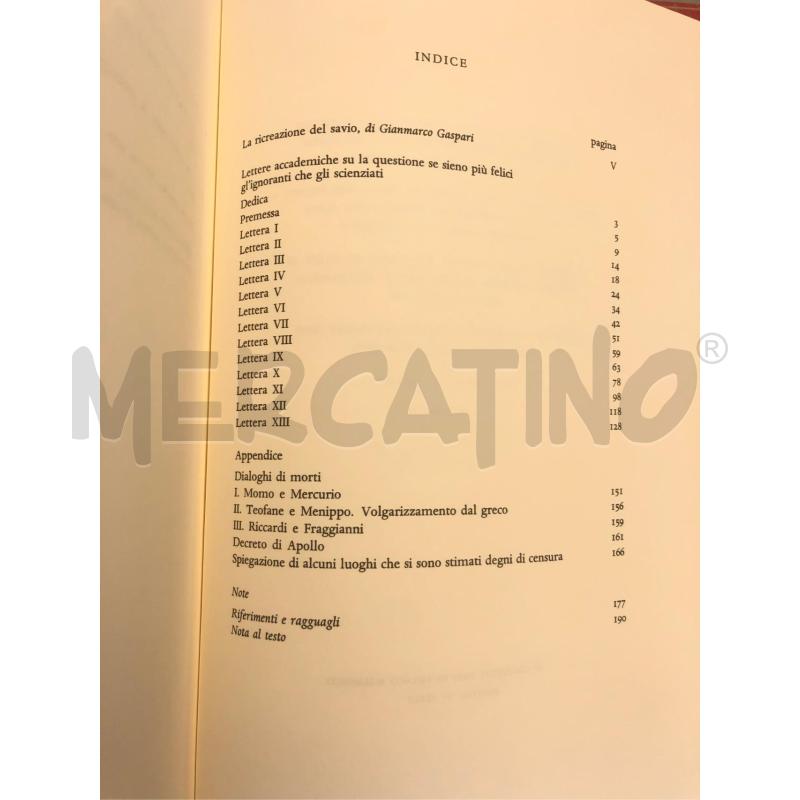 LIBRO LETTERE ACCADEMICHE ANTONIO GENOVESI NUMERATO | Mercatino dell'Usato Roma somalia 4
