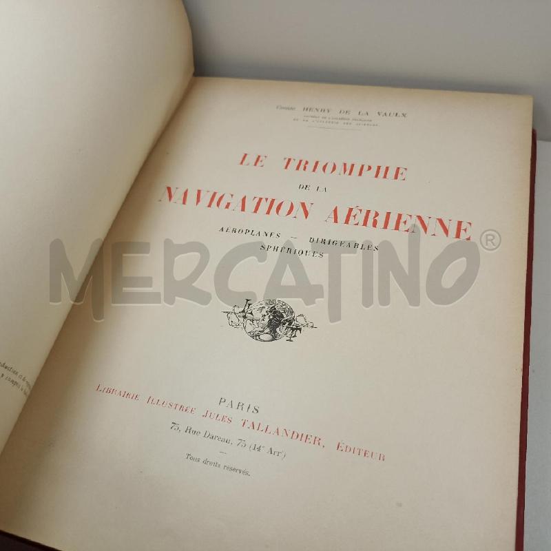 LIBRO LE TRIONPHE DE LA NAVIGATION AERIENNE 1911 | Mercatino dell'Usato Roma somalia 2