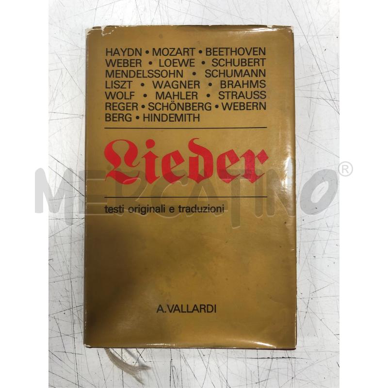 LIBRO LIEDER TESTI ORIGINALI E TRAD VALLARDI | Mercatino dell'Usato Roma somalia 1