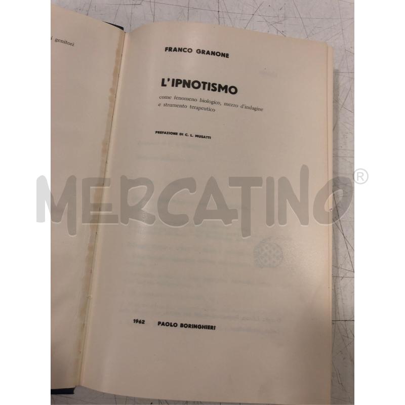 LIBRO L'IPNOTISMO BORINGHIERI 1962 | Mercatino dell'Usato Roma somalia 2