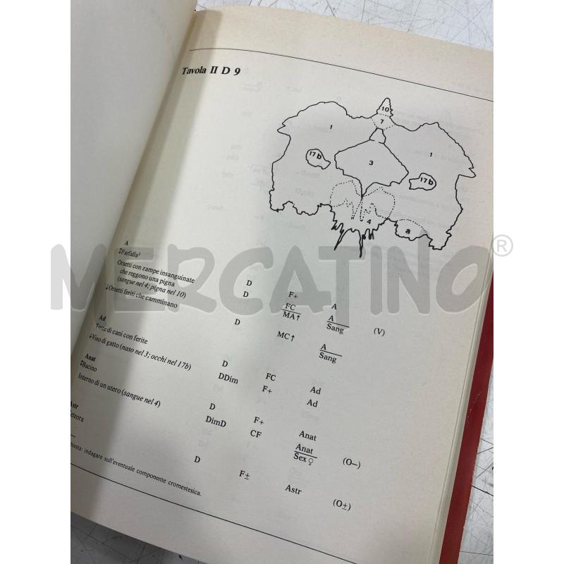 LIBRO MANUALE INTERPRETAZIONI RORSCHACH CON TAVOLE | Mercatino dell'Usato Roma somalia 4