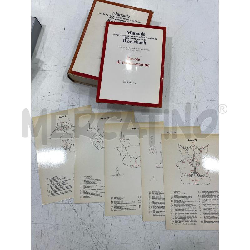LIBRO MANUALE INTERPRETAZIONI RORSCHACH CON TAVOLE | Mercatino dell'Usato Roma somalia 5