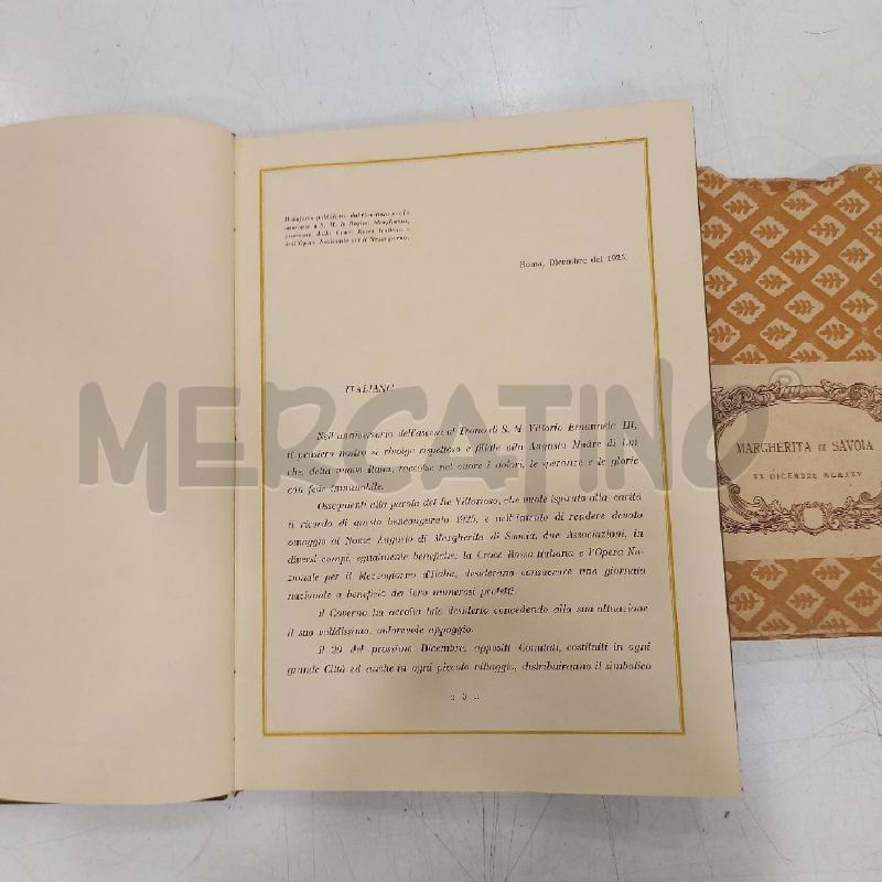 LIBRO MARGHERITA DI SAVOIA XX DICEMBRE 1925 | Mercatino dell'Usato Roma somalia 2