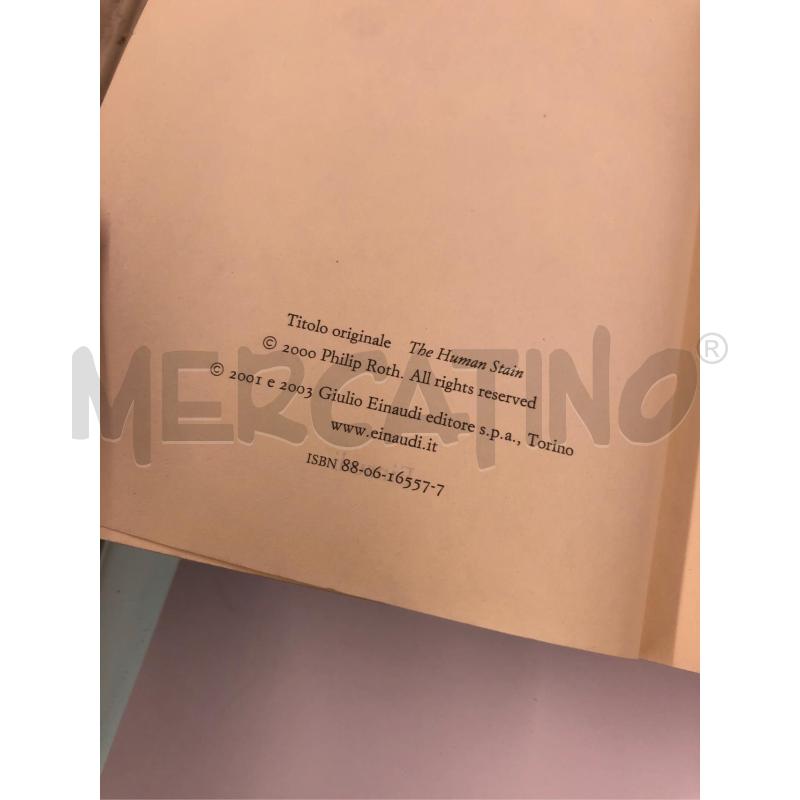 LIBRO PHILIP ROTH LA MACCHIA UMANA EINAUDI | Mercatino dell'Usato Roma somalia 3