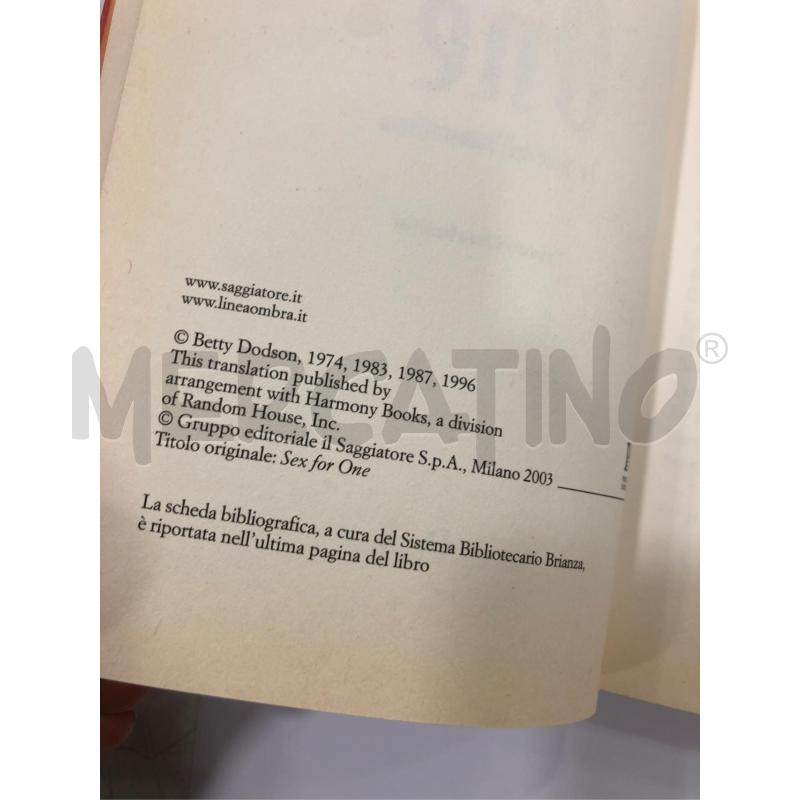 LIBRO SEX FOR ONE BETTY DODSON | Mercatino dell'Usato Roma somalia 2