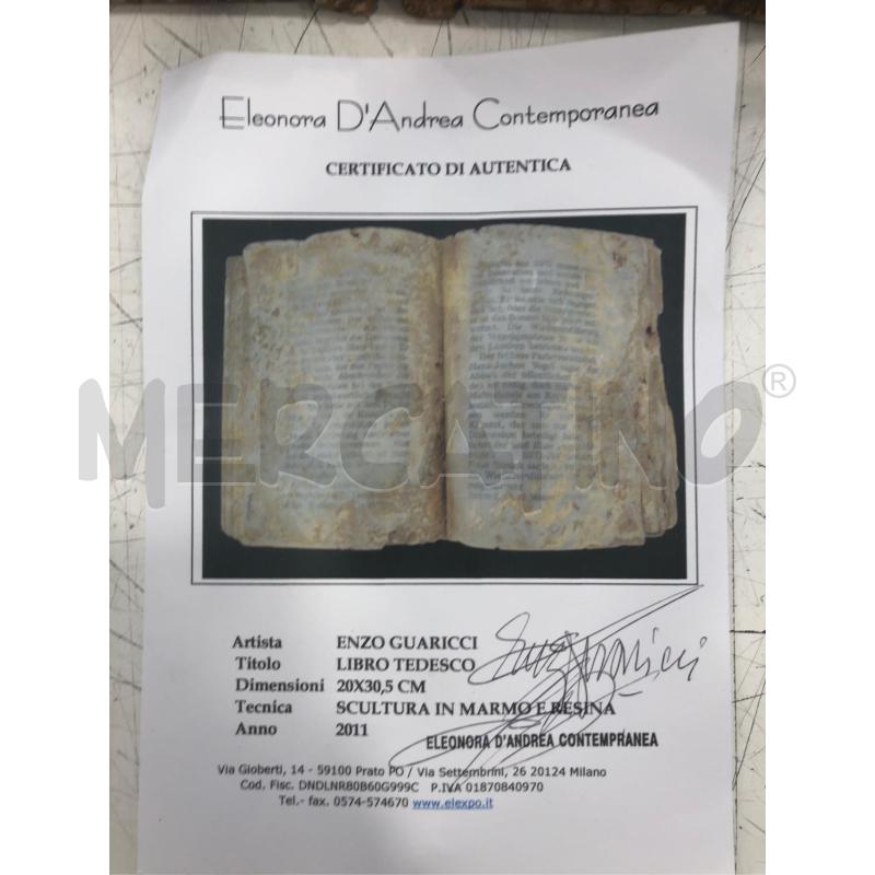LIBRO TEDESCO IN MARMO E RESINA ENZO GUARICCI | Mercatino dell'Usato Roma somalia 4