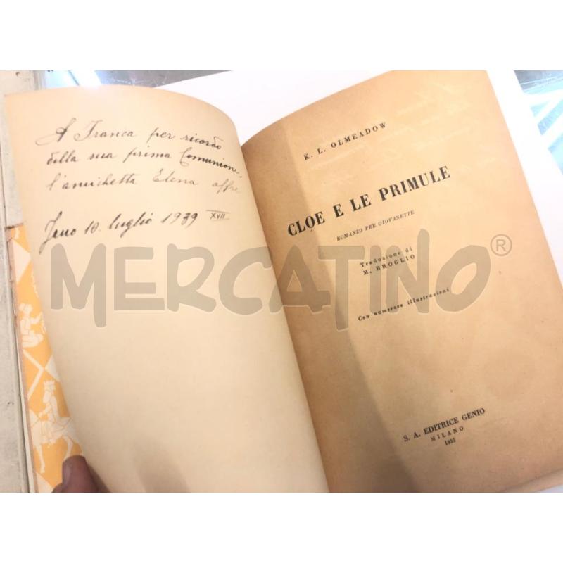 LIBRO VECCHIO CLOE E LE PRIMULE 1935 | Mercatino dell'Usato Roma somalia 2