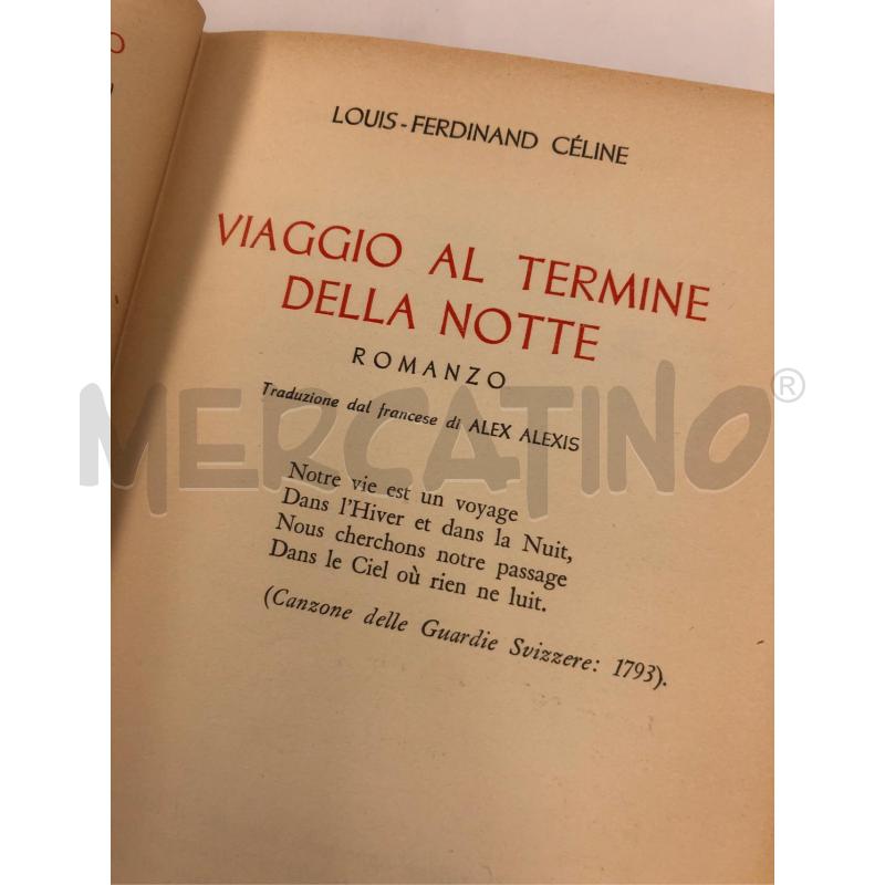 LIBRO VIAGGIO AL TERMINE DELLA NOTTE DALL'OGLIO 1962 | Mercatino dell'Usato Roma somalia 2