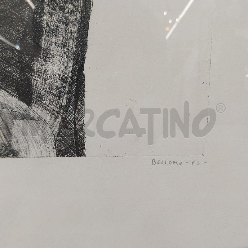 LITOGRAFIA BELLOMO VOLTO DONNA E TESTA CAVALLO | Mercatino dell'Usato Roma somalia 3