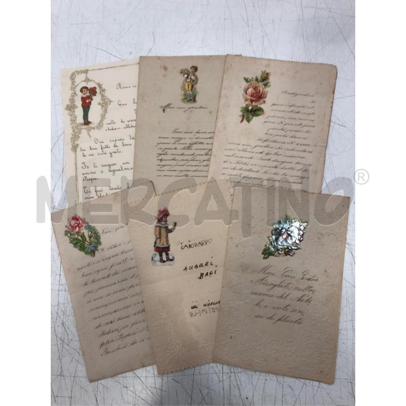 LOTTO LETTERINE VECCHIE AUGURI AI GENITORI PRIMI 900 | Mercatino dell'Usato Roma somalia 1