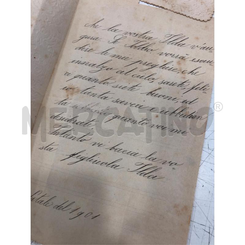 LOTTO LETTERINE VECCHIE AUGURI AI GENITORI PRIMI 900 | Mercatino dell'Usato Roma somalia 3