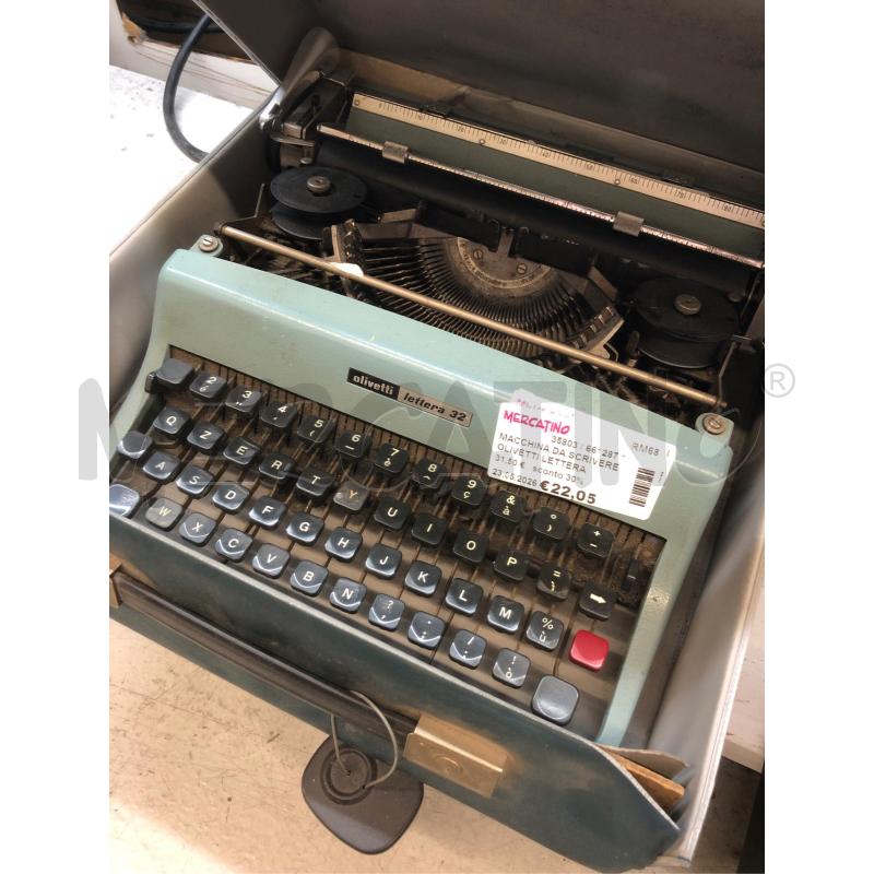 MACCHINA DA SCRIVERE OLIVETTI LETTERA 32 | Mercatino dell'Usato Roma somalia 1