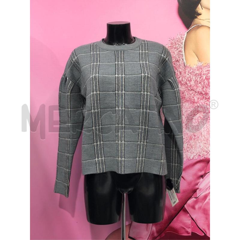 MAGLIA DONNA MAJE GRIGIO RIGHE NERE BIANCHE | Mercatino dell'Usato Roma somalia 1