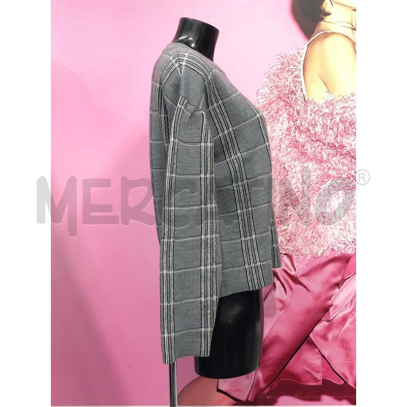 MAGLIA DONNA MAJE GRIGIO RIGHE NERE BIANCHE | Mercatino dell'Usato Roma somalia 3