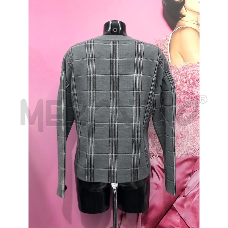 MAGLIA DONNA MAJE GRIGIO RIGHE NERE BIANCHE | Mercatino dell'Usato Roma somalia 4