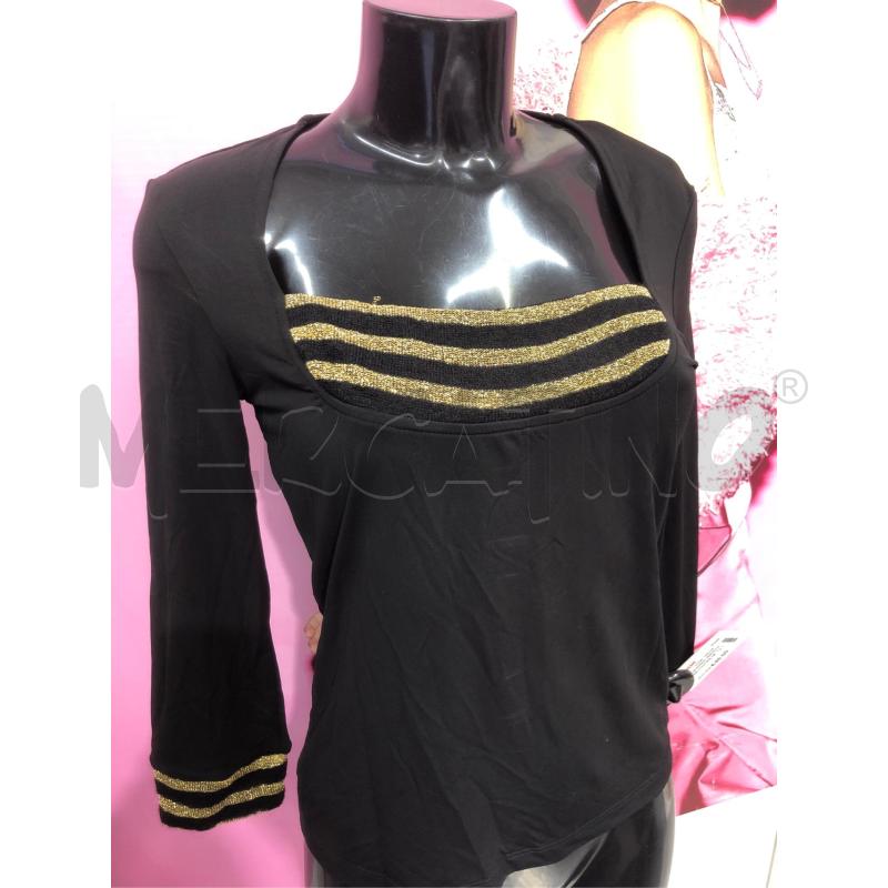 MAGLIA DONNA VERSACE JEANS COUTURE NERO RIGH DORATE | Mercatino dell'Usato Roma somalia 2