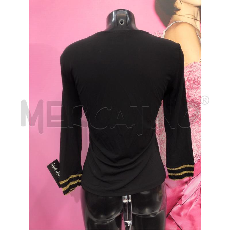 MAGLIA DONNA VERSACE JEANS COUTURE NERO RIGH DORATE | Mercatino dell'Usato Roma somalia 4