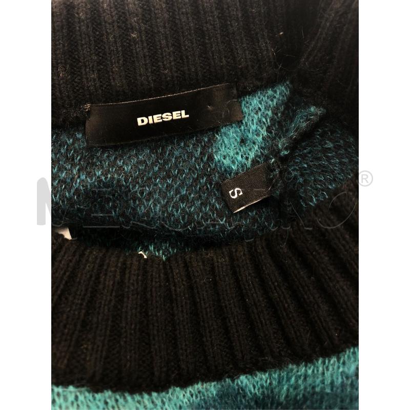 MAGLIONE DONNA DIESEL VERDE NERO FANTASIA  | Mercatino dell'Usato Roma somalia 5