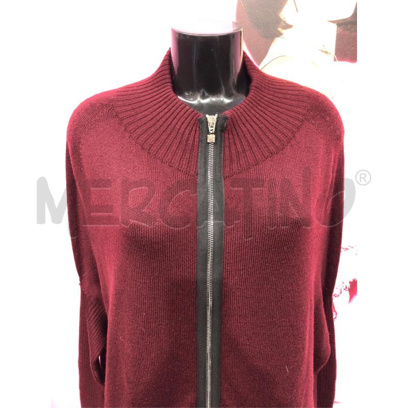 MAGLIONE DONNA D EXTERIOR BORDEAUX ZIP | Mercatino dell'Usato Roma somalia 2