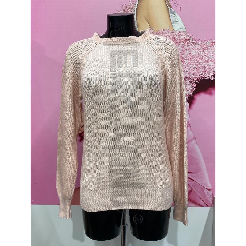 MAGLIONE DONNA LAZZARI ROSA BIANCO COSTINE  | Mercatino dell'Usato Roma somalia 1