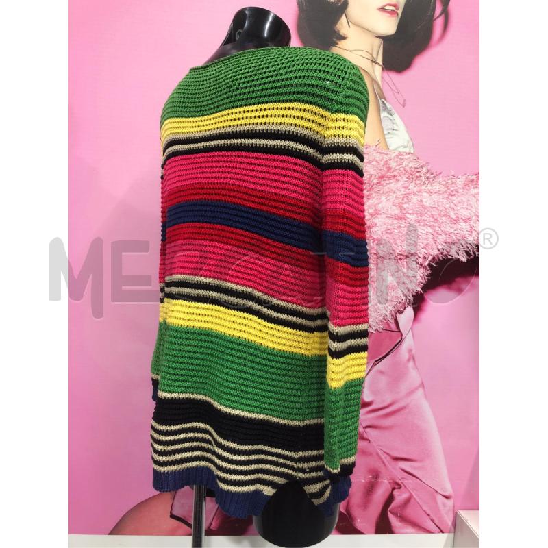 MAGLIONE DONNA MALIPARMI RIGHE FUCSIA VERDE | Mercatino dell'Usato Roma somalia 2