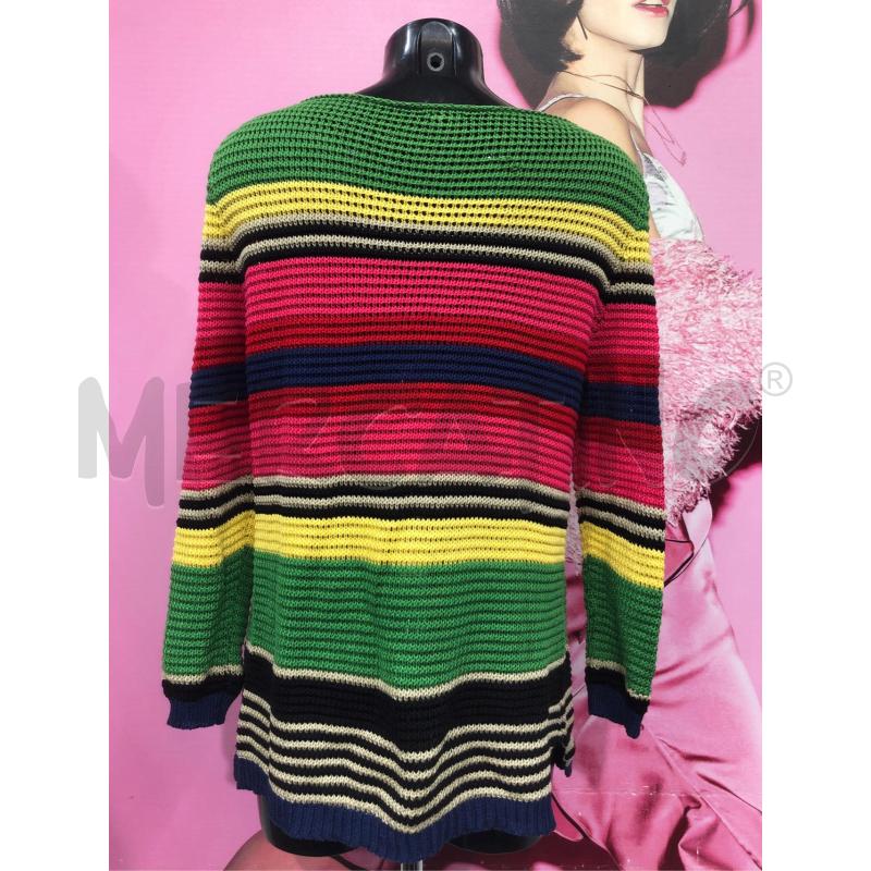 MAGLIONE DONNA MALIPARMI RIGHE FUCSIA VERDE | Mercatino dell'Usato Roma somalia 3