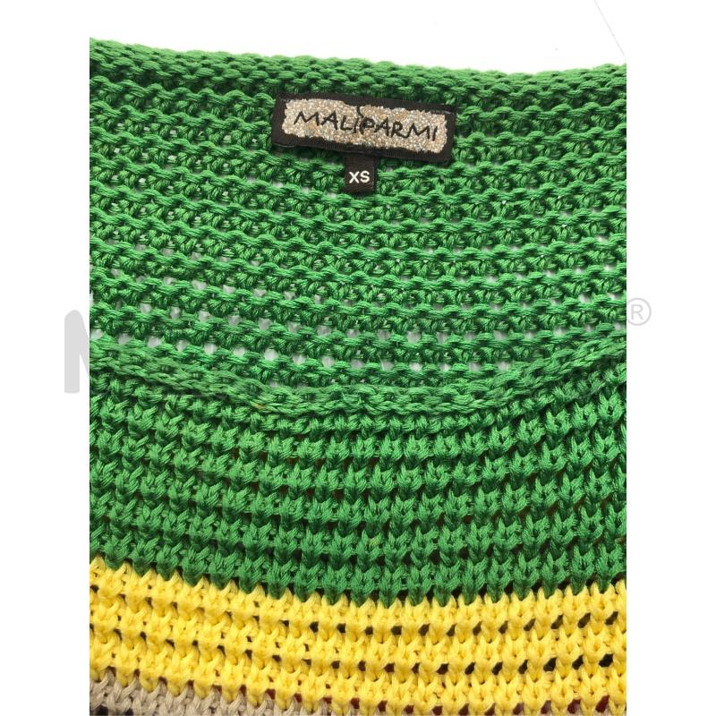 MAGLIONE DONNA MALIPARMI RIGHE FUCSIA VERDE | Mercatino dell'Usato Roma somalia 4