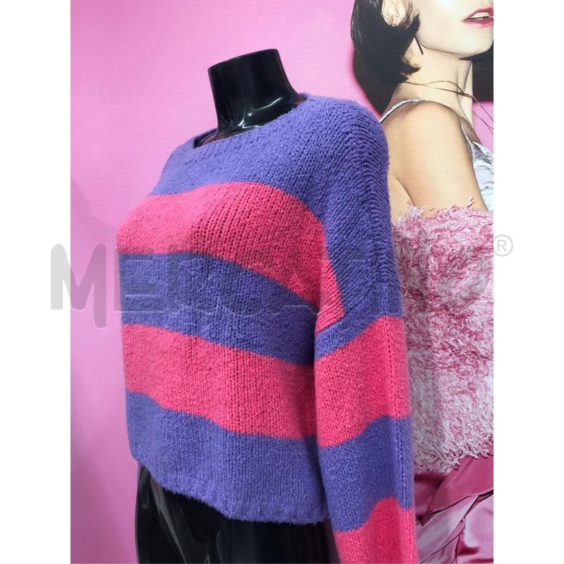 MAGLIONE DONNA MAX&CO RIGHE FUCSIA VIOLA | Mercatino dell'Usato Roma somalia 2