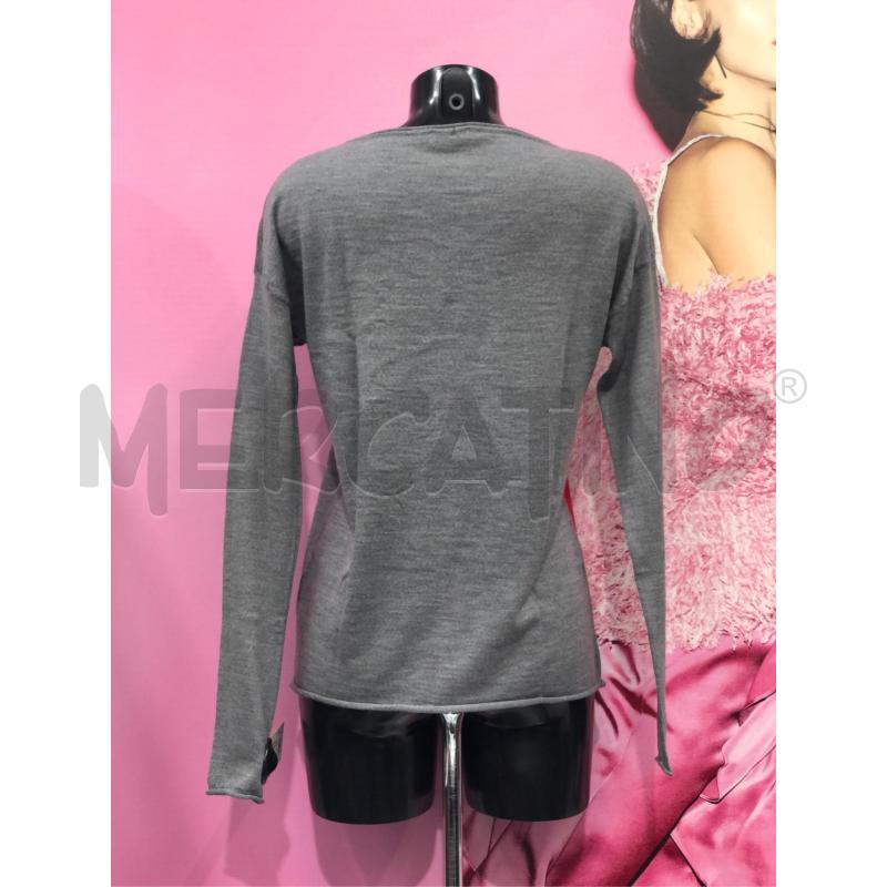MAGLIONE DONNA MOSCHINO GRIGIO CUORE ROSSO | Mercatino dell'Usato Roma somalia 4