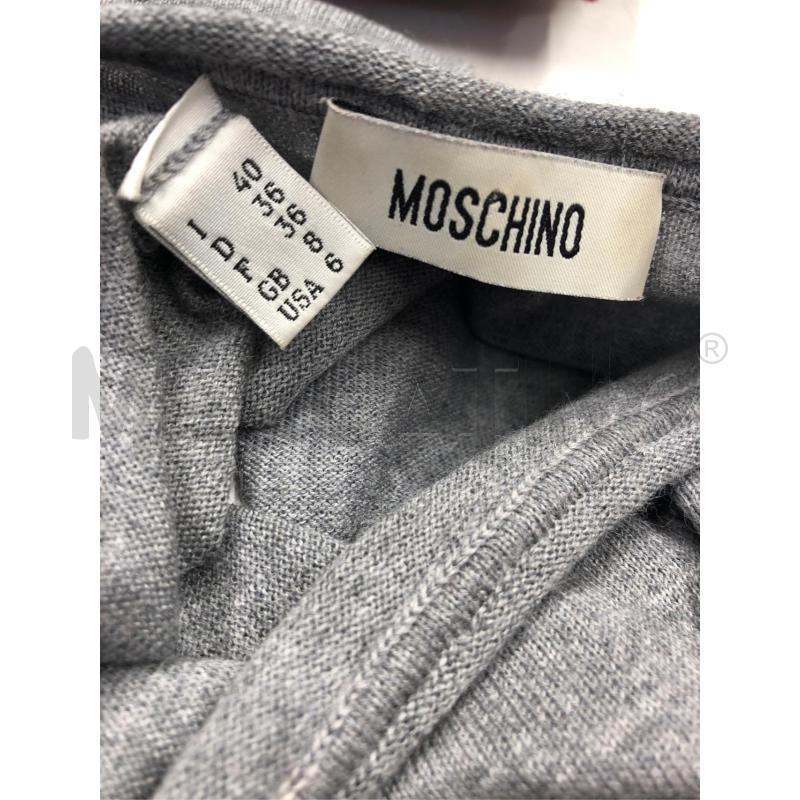 MAGLIONE DONNA MOSCHINO GRIGIO CUORE ROSSO | Mercatino dell'Usato Roma somalia 5
